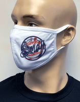 White 100% Cotton masks with full color print.